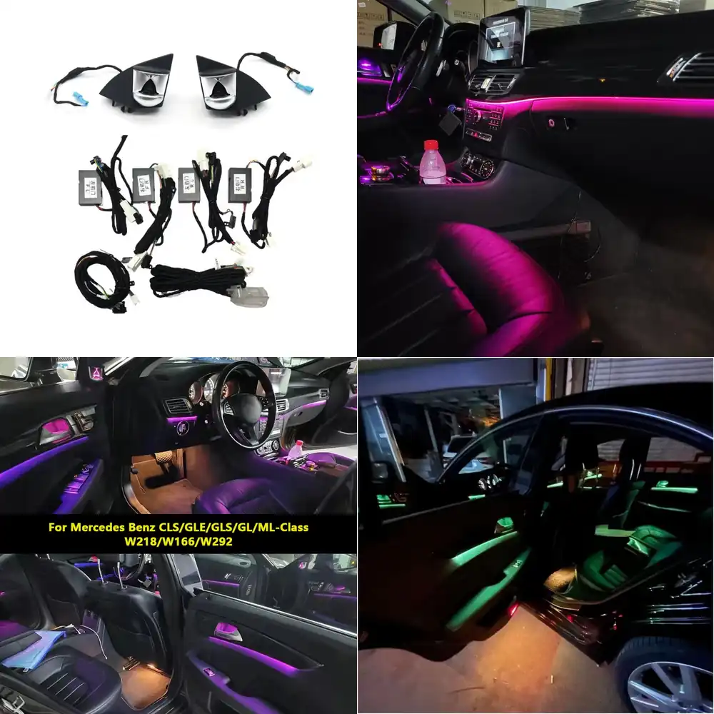 Led Interior Ambient Light - Zestaw 12-kolorowych LED-owych świateł ambientowych do